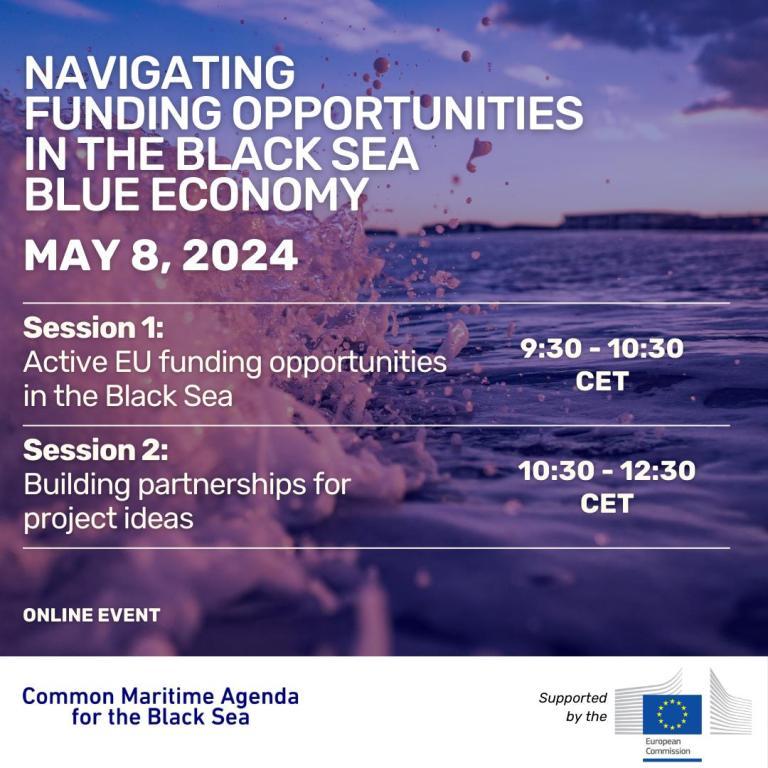 Common Maritime Agenda for the Black Sea, Regional event “Navigating Funding Opportunities in the Black Sea Blue Economy